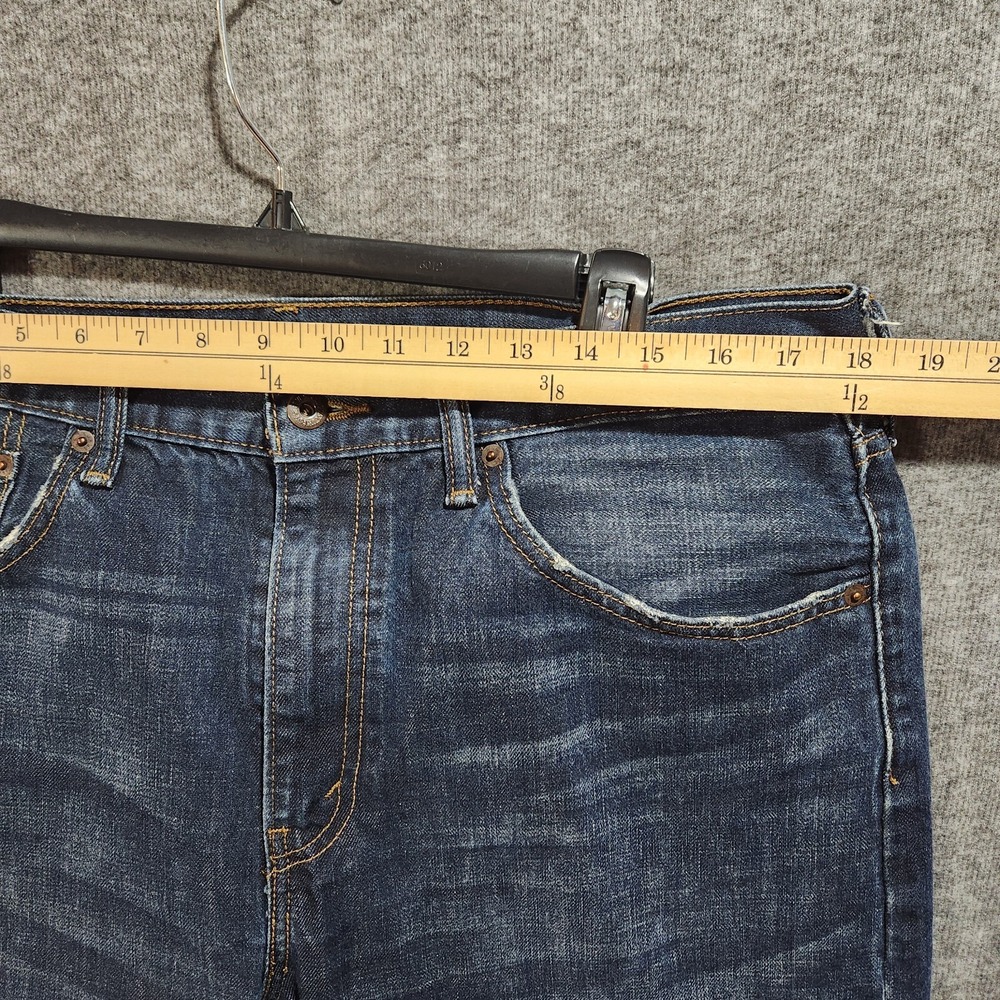Levi's 505 Jeans 36×32 Mens Blue Denim Red Tab Straight Fit Cotton Blend - Picture 4 of 10
